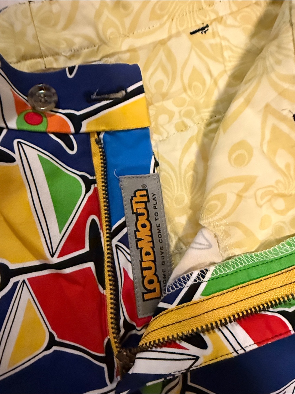 Loudmouth Vibrant Multicolor Martini Board Shorts - Picture 2 of 4
